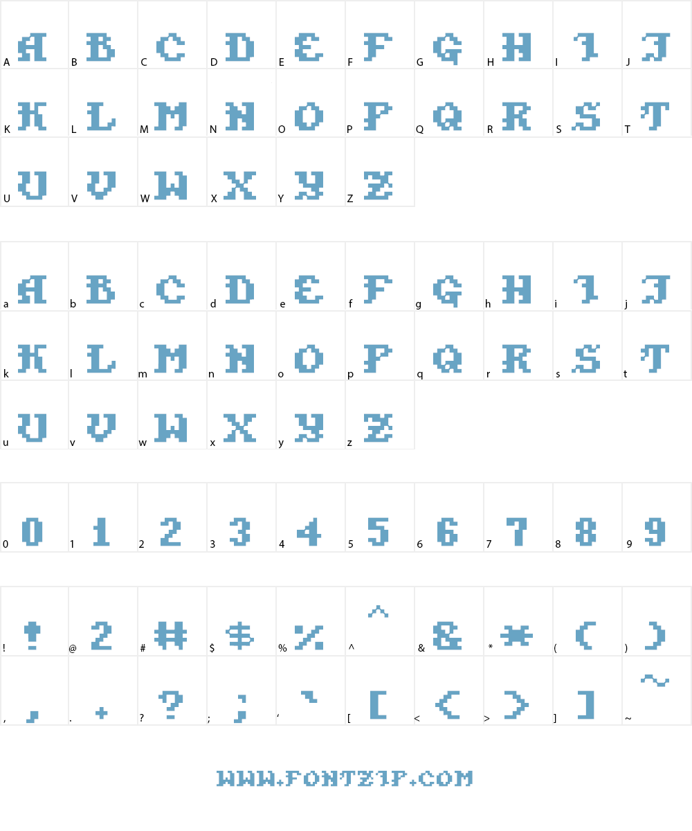 Pixel Takhisis Font Character